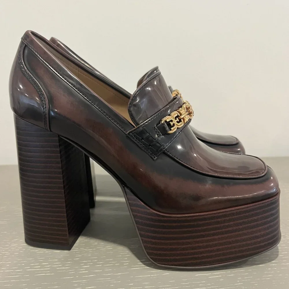 Sam Edelman Rowe Platform Loafer in Chestnut Womens Size 7.5 NWOT - Picture 5 of 7